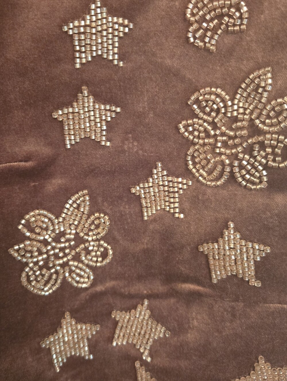 Pilcro The Wanderer Brown Velvet Beaded Stars Pants NWT Size 27 - Picture 4 of 12